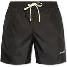 Palm Angels Herr Badkläder Palm Angels Logo Embroidered Swim Shorts - Black