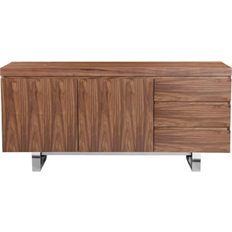 Brown Sideboards Benjara 29.5 H x 63 W x 18 D in Gray Wood Metal Sideboard