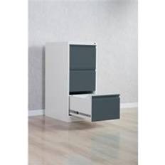 Grey Storage Cabinets Phoenix Phoenix FC1003GAK 3Drawer Filing Storage Cabinet