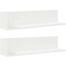 vidaXL Vägghyllor 2 St Vit 75 x 16.5 x 16.5 cm Vägghylla 2st