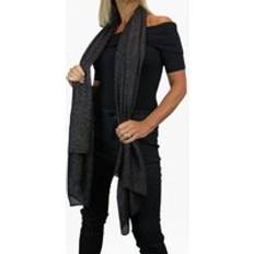 Mesh Scarfs Paulo Due Golden Shimmer Large Shawl Scarf - Black