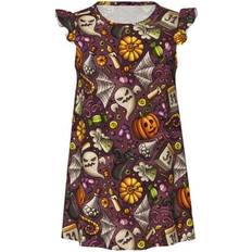 Nightwear ZHBwal Girls Nightgown Halloween Pumpkins Candy Cat - Soft