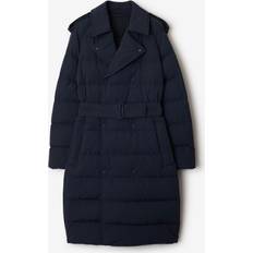 Burberry Coats Burberry Mid-length Nylon Puffer Coat - Navy/Charcoal Melange