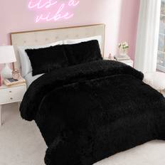 Black comforter set king Juicy Couture Shaggy Bedspread Black (274.3x)