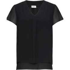 s.Oliver Double Layer Chiffon Blouse - Black