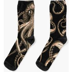 Bronze Socks Famgem Crazy Pattern Crew Dress Socks - Gold