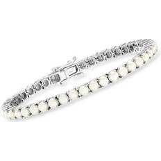 Jewelry Ross-Simons 4mm Cultured Pearl Tennis Bracelet in Sterling Silver Women Adult