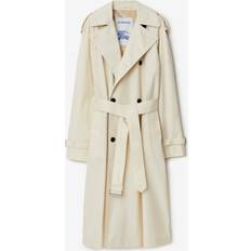 Women - Yellow Coats Burberry Long Gabardine Trench Coat - Calico