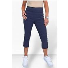 Paulo Due Elasticated Waist Cropped Trousers - Navy