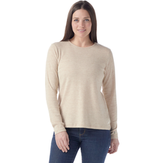 Beige Base Layers Smartwool Thermal Merino Rib Crew - Toasted Coconut Heather