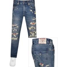 True Religion Ricky Relaxed Straight Mid Wash Jean - Blue