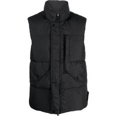 Stone Island Men Vests Stone Island Compass Patch Padded Gilet - Black