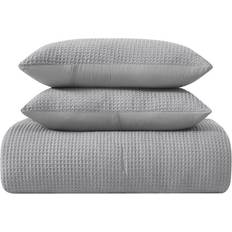Truly Soft Textured Waffle Weave Bedspread Gray (264.2x228.6cm)