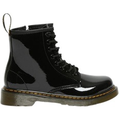 Patent Leather Boots Children's Shoes Dr. Martens Junior 1460 Patent Leather Lace Up Boots - Black