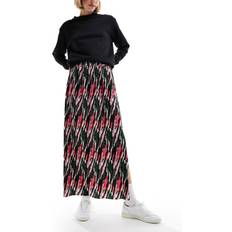 M - Multifargete Skjørt Pieces Plisse Maxi Skirt - Multi Graphic Print