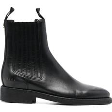 GOLDEN GOOSE Boots GOLDEN GOOSE Logo Charm Leather Boots - Black