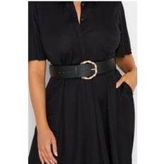 Gold Belts Yours Rope Twist Wide Buckle Belt - Black/Gold