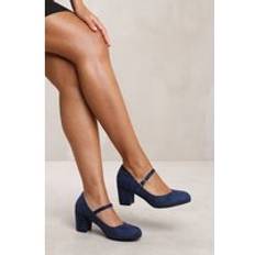 Where's That From Eben' Block Heel Mary Jane Pumps - Navy