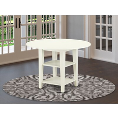 Winston Porter Aggappera Extendable Drop Leaf 30.0 H in Linen White Dining Table