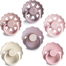 Mushie Pacifiers Mushie Frigg 6-Pack Blooming Love Rubber Pacifiers- Baby Multi