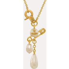 Vivienne Westwood Gold Plated Necklaces Vivienne Westwood Claude Small Necklace Gold Pearls - Women