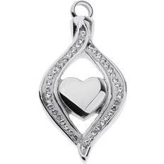 Stainless Steel Charms & Pendants Gazechimp Pendants Stainless Steel Heart Drop Shape Pendants Pendants Jewelry