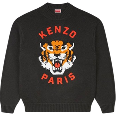 Kenzo Men Clothing Kenzo Lucky Tiger Genderless Embroidered Jumper - Black