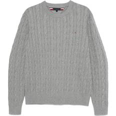 Tommy Hilfiger Cable Knit Crew Neck Sweater - Grey