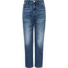 Armani Exchange Women Jeans Armani Exchange Cropped Boyfriend Jeans - Rigid Cotton Denim