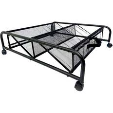 Furniture At Home Under Bed Rolling Black Metal Shoe Rack