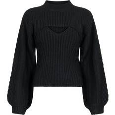 Neo Noir Bonita Bolero Knit Blouse - Black