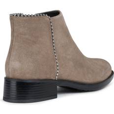Geox Shoes Geox Resia 100% Leather Bovine Suede Boots - Dark Beige