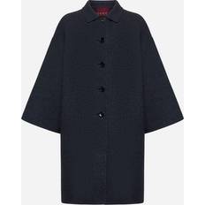 Gucci Coats Gucci Wool-Blend Single-Breasted Coat - Grey Melange