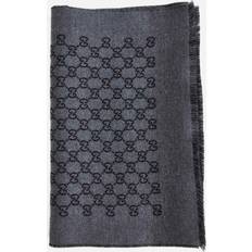 Gucci Scarfs Gucci GG Jacquard Wool Scarf - Black