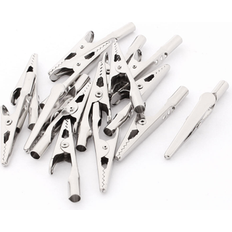 Unique Bargains 15 Pcs Silver Tone Alligator Clips