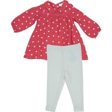 Children's Clothing Angel Dear Peter Pan Collar Dress and Leggings Set - Polka Dot