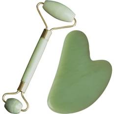 Green Gua Sha & Facial Massage Rollers Eqwljwe Jade Roller and Gua Sha Set