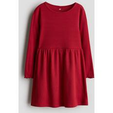 Children's Clothing H&M Red Ribbed Jersey Dress - Girls