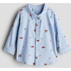 Babies Shirts Children's Clothing H&M Patterned Cotton Shirt - Blue