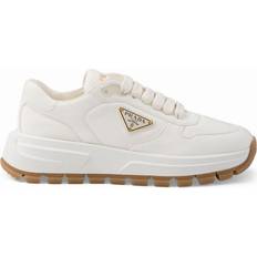 Prada Trainers Prada Leather Triangle Sneakers - Neutral