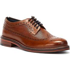 Ben Sherman Archie Brogue Leather Shoes - Tan