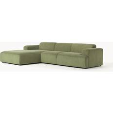 Westwing Collection Melva Olive Green Sofa 319cm 4-Sitzer