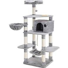 Katze - Katzenkratzbaum Haustiere Pricenet Luxurious Cat Play Tower with Dining Bowl and Hammock