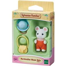 Mouses Dolls & Doll Houses Sylvanian Families Marshmallow Mouse Baby 5408