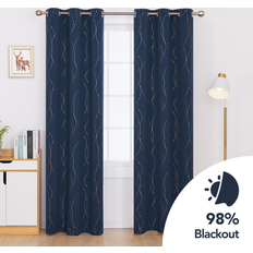 Curtains & Accessories Deconovo Blackout Noise Reducing Drapes 42W x 63L Inch