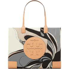 Multicolored Handbags Tory Burch Ella Printed Tote Bag - Neutral Tulip Swirl