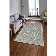 Isabelline Woven Power Loomed Grey Area Rug 80 x 300 cm