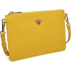 Alice Wheeler (Mustard (AW5751) Ladies Bee Phone Crossbody Bag Vegan Leather Ealing Clutch