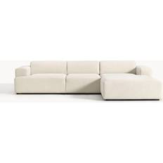 Canapé d'Angle - Noir Canapés Westwing Collection Melva Off-White Sofa 319cm 4 Seater