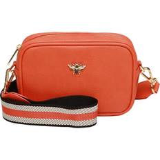 Alice Wheeler (Orange) Vegan Leather Bee Crossbody Bag Mini